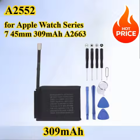 Replacement Battery A2552 for Apple Watch Series 7 45mm 309mAh A2663 for Apple Watch Series 7 284mAh