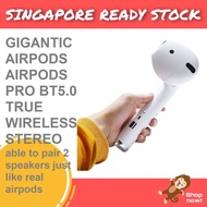 Giant Airpods Airpod Pro Speaker Oversized Bluetooth Headset Audio Creative Spoof Funny Gift TWS Ready Stock