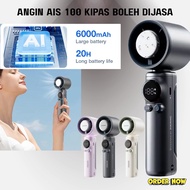 6000mAh Rechargeable Mini Fan, Portable Kipas, Mini Turbo Fan High Speed Mini Fan Cooler, USB Kipas,