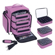 Large Capacity Nail Polish Organizer, Holds Up To 90 Bottles (15ml/0.5 Fl Oz), Comes With 3 Removabl