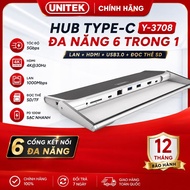 DOCK TYPE-C to 3 USB 3.0 + HDMI + LAN + SD 4.0 UNITEK (Y-3708) genuine product, 18T, return error 1-