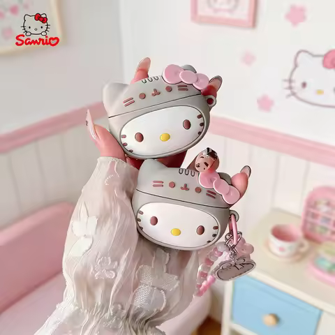 Kawaii 3D Sanrio Hellokitty Headphone Case Silicone Sturdy Cover for Apple Airpods Pro 2 Pro 3 Airpo
