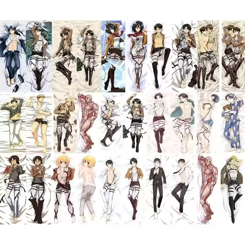 Shingeki no Kyojin Dakimakura Anime Pillowcase Attack on Titan Eren Jaeger Ackerman Levi Ymir Huggin