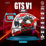 GILLE 135 GTS V1 ARMOR Full Face Helmet For Motorcycle Dual Visor for men and women With Free Lens