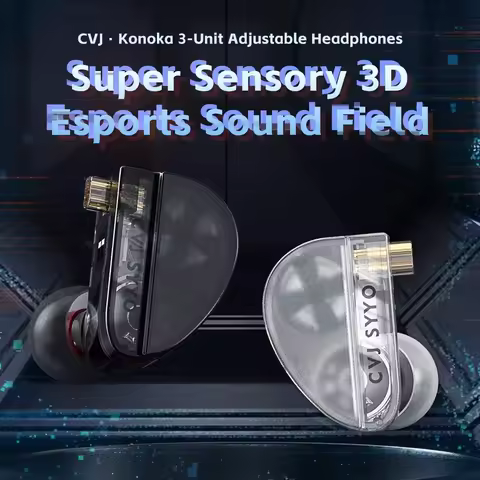 CVJ Konoka 1 Vibration Driver+1DD+1BA High Fidelity Triple Hybrid in Ear 4 Acoustic Modes Wired Tune