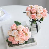 Dried Flowers Fake Ornaments Rose Flower Decoration Indoor Dining Table Vases Flowers Bouquets Ornam