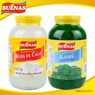 Buenas Nata De Coco (White) and Kaong (Green) 32oz Set
