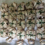 A Pair of Decorative Bamboo Baskets with Ribbons, All Variants, Size 10x10 cm | 12x12 cm | 13x13 cm 