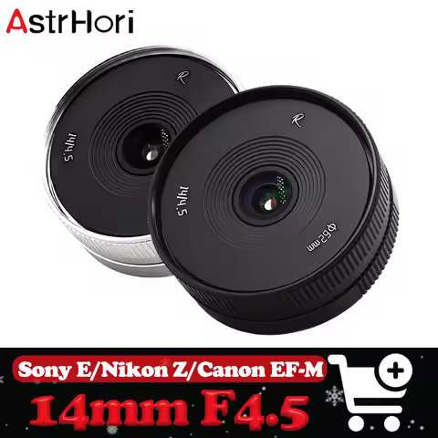 AstrHori 14mm F4.5 APS-C MF Wide Angle Lens Compatible with Sony A7 Fuji X-T100 Canon M50 Nikon Z5 f