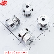 [2 Pieces]- GT2 Gear, 20 Tooth Pulley, 2mm Step, 7mm Belt Groove, 4mm Hole Electronic 886