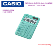 CASIO COLOURFUL CALCULATOR 12 DIGIT. TAX & TIME CALCULATION.    * MS-20UC *    .Time calculation:Tim