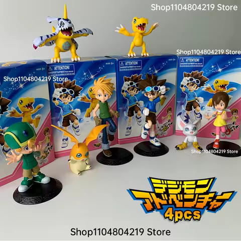 8 unids/set Digimon Adventure Tailmon Gomamon Patamon Gabumon Tentomon Palmon Piyomon Agumon Anime m