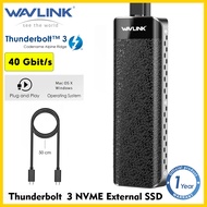 Wavlink Thunderbolt 3 NVME SSD Enclosure แบบพกพา PCIe NVME SSD Hard Driveฮาร์ดดิสก์ภายนอกความเร็ว394