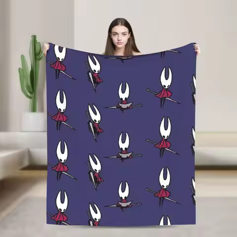 Hornet from silk song hollow knight Plush Blanket Girls Boys Flannel Bedding Throws For Bedroom Soft