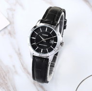 นาฬิกา Casio รุ่น LTP-V004L-1A นาฬิกาผู้หญิง สายหนังสีดำ หน้าปัดดำ - ของแท้ 100% รับประกันสินค้า 1 ปีเต็ม