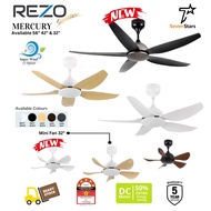 REZO Mercury 32"/ 42"/56" DC Motor Remote Control Ceiling Fan 9speed / Kipas Siling Remote Control