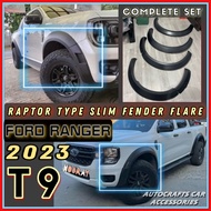 FORD RANGER 2023 2024 T9 SLIM FENDER FLARE RAPTOR TYPE (NEXT GENERATION FORD RANGER ACCESSORIES)