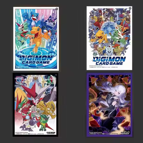 60PCS Original Anime Digimon Universe: Appmon Card Sleeves Card Game PTCG DTCG Trading Crads Protect