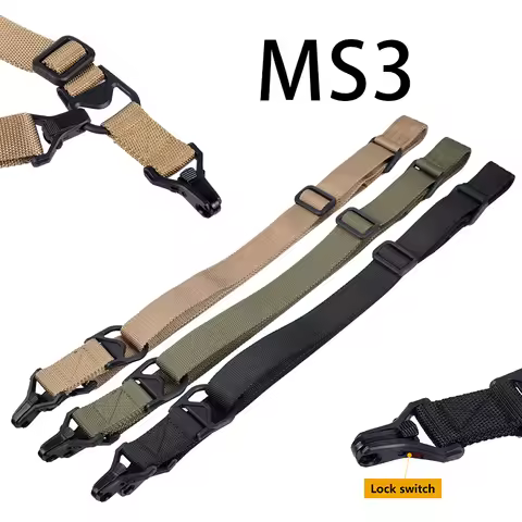 Tactical MS3 1 2 Points Rifle Sling Swivel RSA Paraclip Hunting Low Profile Metal Clips Mount Carbin