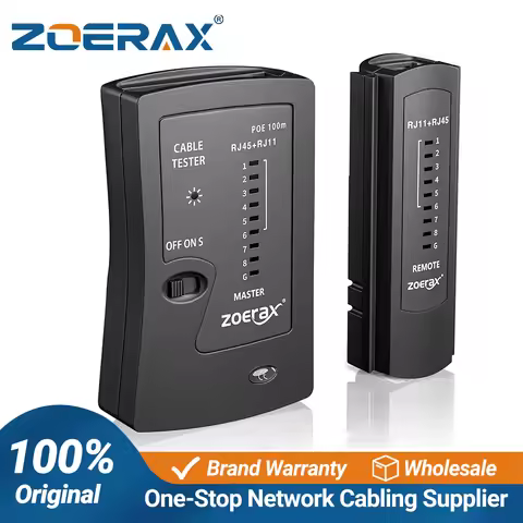 ZoeRax Network Ethernet Cable Tester for LAN RJ45 Cat5 Cat5e Cat6 Cat6a Cat7 UTP/Shielded Cable and 
