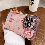 3 In1 Strawberry Bear Case For Iphone 17ProMax 17Pro Iphone 17 Air  Iphone 17 Phone Case Soft Anti f