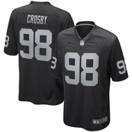 Nfl Rugby Jersey Las Vegas Raiders Raiders Rugby Jersey No. 98 Maxx Crosby Jersey Sportswear