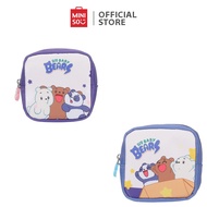 MINISO WE BARE BEARS Collection Square Coin Purse(Purple/Blue)