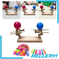 [Hellery1] Wooden Fencing Puppets Balloon Bamboo Party Favor, DIY Handmade Fast Paced for Kids