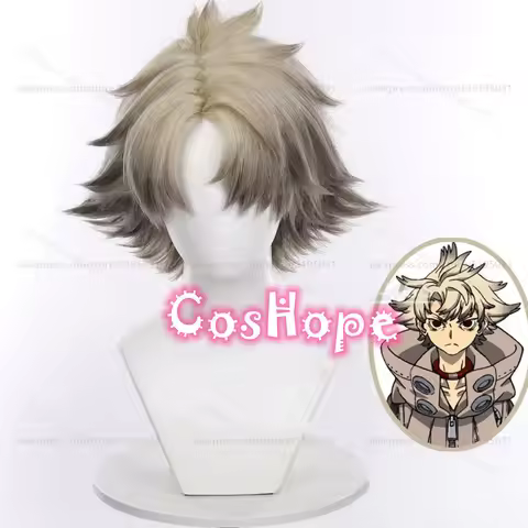 Gachiakuta Rudo Cosplay Wig 25cm Short Mixed Color Wig Cosplay Anime Heat Resistant Synthetic Wigs f
