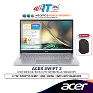 Acer Swift 3 14" Laptop (Intel® Core™ i5-1240P | 8GB | 512GB SSD | Intel® Iris® Xe Graphics | Pre-installed MS Office Home &amp; Student) SF314-512-54ES /53HR/577V