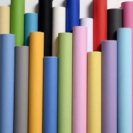 Wall Sicker Plain/Polos Tebal Matte Wallpaper Waterproof Self Adhesive Wallpaper Aesthetic