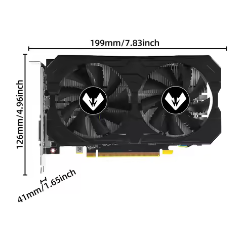 MOUGOL AMD Radeon RX590 8G Graphics Card GDDR5 Video Memory 256Bit Gaming Card DVI+DP Interface Dire