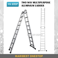 18 Step Aluminium Two Way Multipurpose Ladder