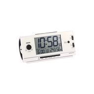 Seiko Clock Alarm Clock Radio Wave Digital High Volume Pyxis Raiden White Pearl NR534W SEIKO