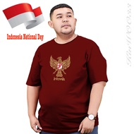 kaos pria 17 agustus 2022 baju jumbo kemerdekaan hut ri 77 indonesia - maroon xl