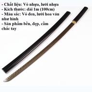 (Lưỡi gỗ dài 1m) Mô hình kiếm gỗ Nhật Bản trưng bày phong thủy cụ tập luyện và cosplay