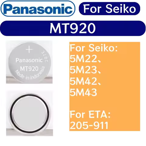 Original Panasonic MT920 MT 920 Kinetic Energy Rechargeable Battery Capacitor for Seiko 5M22 5M23 5M