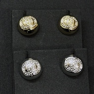 1: 1 Original Standard Xiaoxiangjia 26 New Style Hemisphere Double C Letter Full Diamond Earrings Se