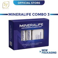 Combo 3 Mineralife Drops - Electrolyte, Natural, Ionic Pati Mineral Semulajadi Viral - Cecair Magnes