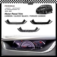 Perodua Alza 2014-2021 Meter Frame Panel Trim Carbon Fiber Black Interior Accessories
