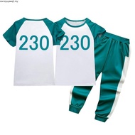 Squid Game Costume Baby Boys Girls Jacket T-shirt + Pants 3pcs 246 333 Kids Clothes Spring Autumn Fa