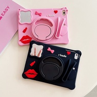 for iPad 7 8 9 10.2" A2604 A2428 A2197 Pro 10.5" A1852 Cartoon Soft TPU Stand Cover, Anti-crack Tabl