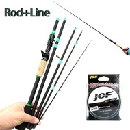 Baitcasting Spinning Travel Carbon 4/5 Section Fishing Rods Line Weight 4-10LBS Power Ultralight Lur