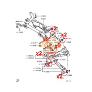 1 SET PROTON INSPIRA, MITSUBISHI LANCER CY4A, ASX REAR LOWER ARM BUSH UPPER ARM BUSH TRAILING ARM BU