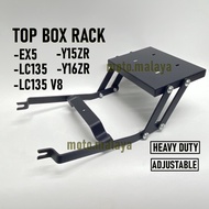 ADJUSTABLE REAR RACK LIPAT MONO TOP BOX RACK FOR Y15ZR/Y16ZR/LC135 /EX5 MONORACK HEAVY DUTY TRANSFOR