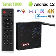 Original Tanix TX68 TV Box Android12 Allwinner H618 WiFi6 2G16G 4G 32G 64G 3D BT AV1 2.4G 5G Wifi 4K HDR Media Player Set TopBox TV Receivers