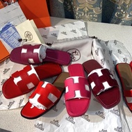 Hermes Flat Slippers | Women's Leather Summer Travel Slipper | Perfect for Beach Vacations