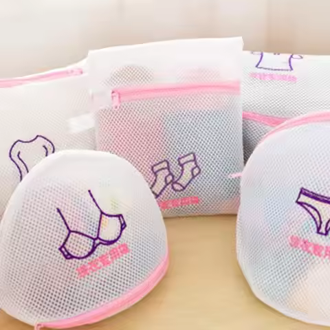 3PCS Clothes Washing Machine Laundry Bra Aid Lingerie Mesh Net Wash Bag Pouch Basket Women Saver Clo