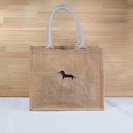 【Q-cute】袋子系列-黃麻袋B5-柴犬、哈士奇、柯基-加字/客製化