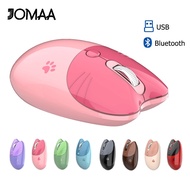 JOMAA Mouse Bluetooth +2.4G Wireless Mouse Cute Silent Computer Mouse With USB Receiver 3 Adjustable DPI Portable Mobile Cordless Mouse